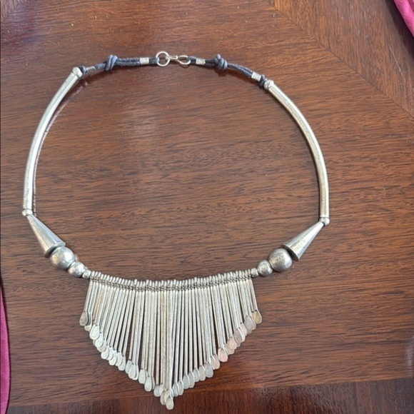 Vintage Silver tone Fringe Necklace - Picture 1 of 3